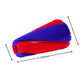 Soft roller brush replacement, red and blue plush roller with rounded edge profile