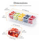Clear five-compartment ice freezer tray with five removable compartments and lid