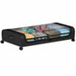 Black underbed organizer bin with clear window lid and four rolling casters