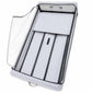 Gray underbed storage lid panel with clear window and zip closure