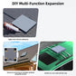 Gray square mounting plate with blank face and corner screw points