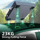 Gray car mount base with four suction pads and green magnetic connection markers