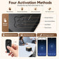 Black remote-control style audio protection device with direction and level buttons