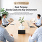 Tissue box audio blocker device shown on table with camouflage concept in meeting