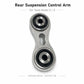 Rear suspension control arm in silver metal with two sealed bearing ends