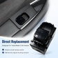 Window lift switch button in dark interior panel with matching molded assembly