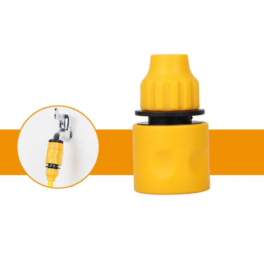 Yellow and black washing machine water inlet hose adapter nozzle connector
