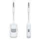 White Bluetooth AUX audio adapter cables with 3.5mm connector ends