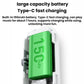 White Bluetooth audio adapter with green battery pack inside