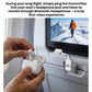 Bluetooth AUX audio adapter connected to headrest headphone jack for in-flight audio