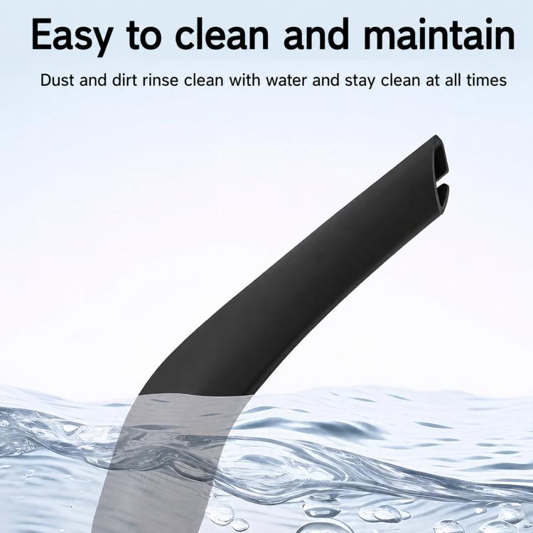 Matte black steering stalk protective cover with angled end