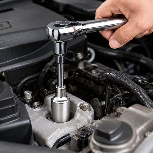 Ball joint separator tool with chrome T-handle and threaded puller tip