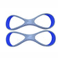 Pair of blue figure-eight swimming arm correctors, open loop design
