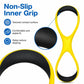 Yellow figure-eight swimming arm corrector with textured non-slip inner grip