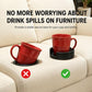 Black cup holder insert securing two mugs, raised ring base for drinks