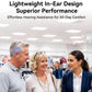 Light beige in-ear hearing aids on people, discreet and compact fit