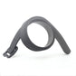 Men's gray canvas belt with ribbed webbing and black plastic buckle, no strap end visible
