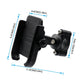 Black rotating phone holder with clamp base and adjustable arm mount