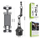 Car phone holder size diagram with 75mm clamp width and 65mm cup base