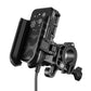 Motorcycle phone cooling heat sink mount with fan vents and adjustable handlebars ring