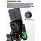 Motorcycle phone cooling bracket with adjustable knob and fan heatsink for phone backing