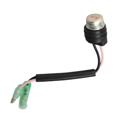 Temperature control switch assembly with sensor cap and two-wire connector