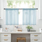 2-Piece Set Sheer Cafe Tier Curtains Rod Pocket Small Window Voile Curtains For Kitchen Bathroom, 76x60cm, 76x92cm, 132x46cm