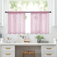 2-Piece Set Sheer Cafe Tier Curtains Rod Pocket Small Window Voile Curtains For Kitchen Bathroom, 76x60cm, 76x92cm, 132x46cm