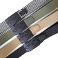 Set of men’s automatic buckle belts with camouflage strap in olive, beige, and black