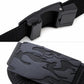 Men’s automatic buckle belt with matte black buckle and camouflage keeper panel