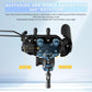 Motorcycle handlebar shock-absorbing phone holder with multi-joint rotating mount