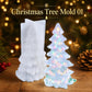 3D Christmas tree candle silicone mold, white, Mold 01 shape