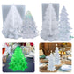 3D Christmas tree candle silicone molds, two sizes shown side by side