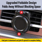 Upgraded foldable air vent cup holder bracket with rotating fold joints, dark gray