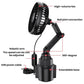 360-degree adjustable robotic arm car fan with extendable base and USB power cable