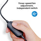 Car cup holder fan with three-speed control switch on a USB power cable