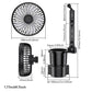 SHUNWEI car cup holder fan with black fan and base, size diagram on white