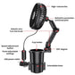 SHUNWEI 2-in-1 car cup holder fan with robotic arm and 360-degree rotating base