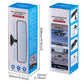 Curved rear view mirror retail boxes with suction mount, shown as packaged items