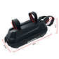 Waterproof EVA hard-shell handlebar bag, dark gray, approx 25 x 12 x 10.5 cm