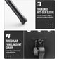 Sheet music stand clamp with anti-slip leg sleeve detail