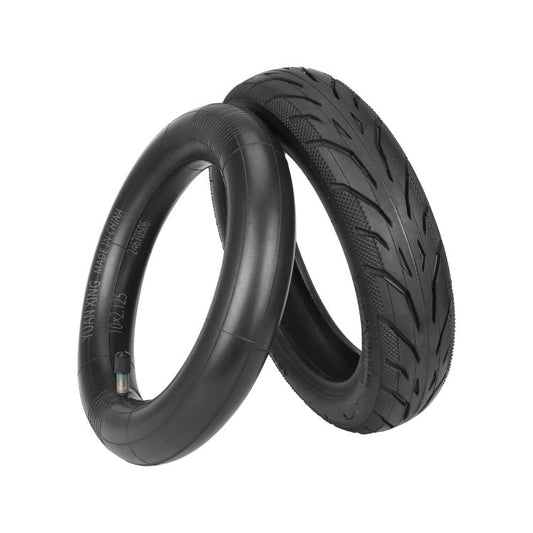 Electric scooter tire and inner tube set, black pneumatic tire with matching tube