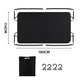 Black rear door sun shade cover, rectangular with grommets and tie straps, 180x114cm