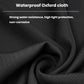 Black waterproof oxford cloth for truck rear door sun shade, textured fabric close-up