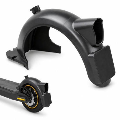 Rear scooter fender mudguard, matte black replacement with mounting brackets