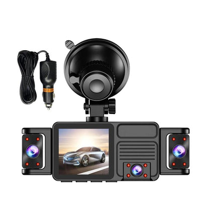 Vehicle dash cam kit with front dome camera and two accessory cameras