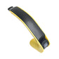Yellow replacement vacuum cleaner handle for Karcher VC3, close-up of black label end