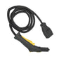 Steam cleaner control handle hose, black coiled hose with yellow accent handle