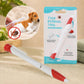 Retractable tick remover tool pen with standing base, red cap and white loop tip