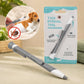 Retractable tick remover tool pen with standing base, gray body with loop removal head